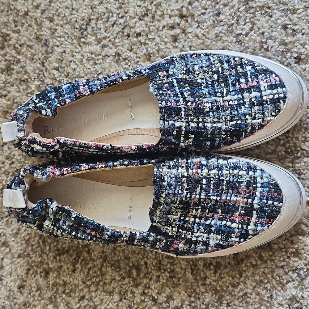 RON WHITE Sha-Nell TWEED SLIP ON SNEAKER EU 36
